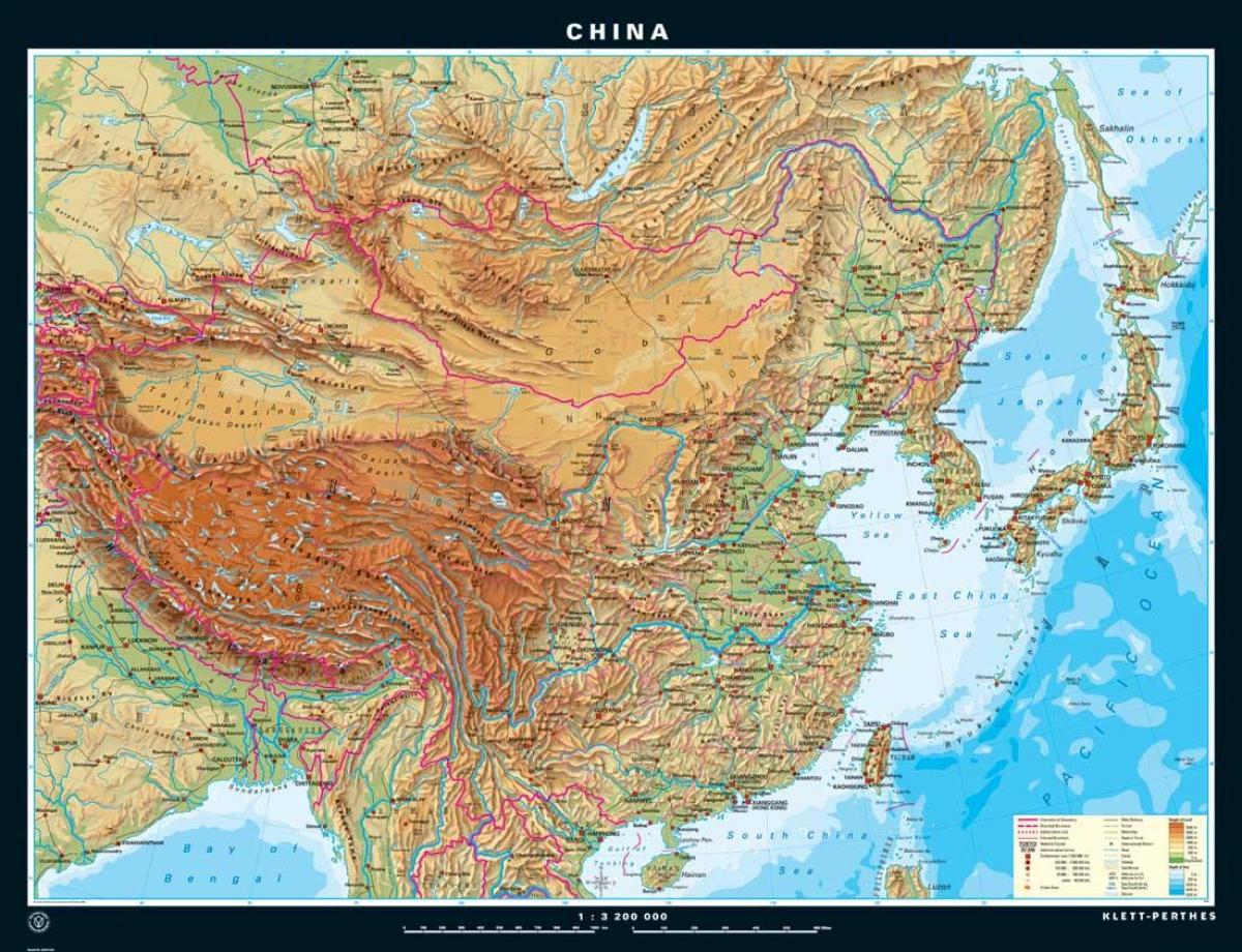 physiographic мапата Кина