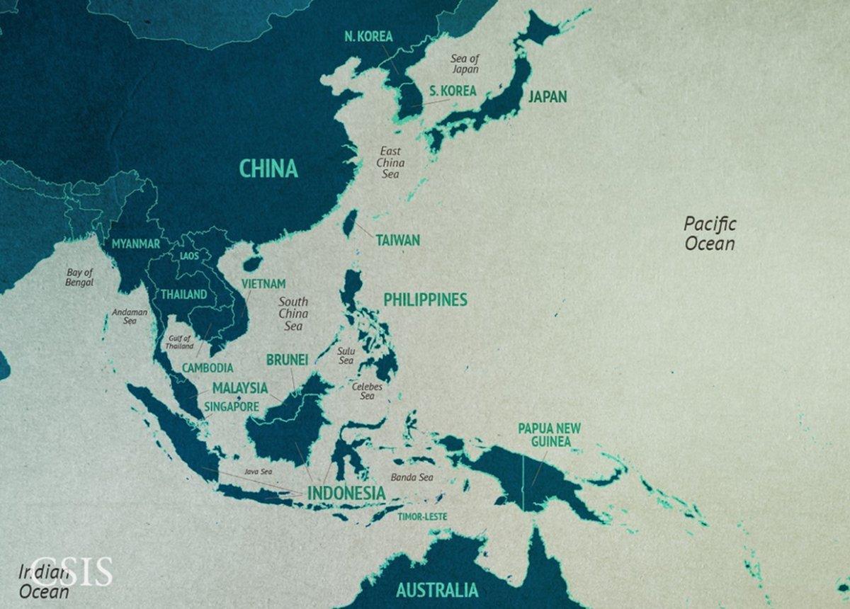 карта на Кина море