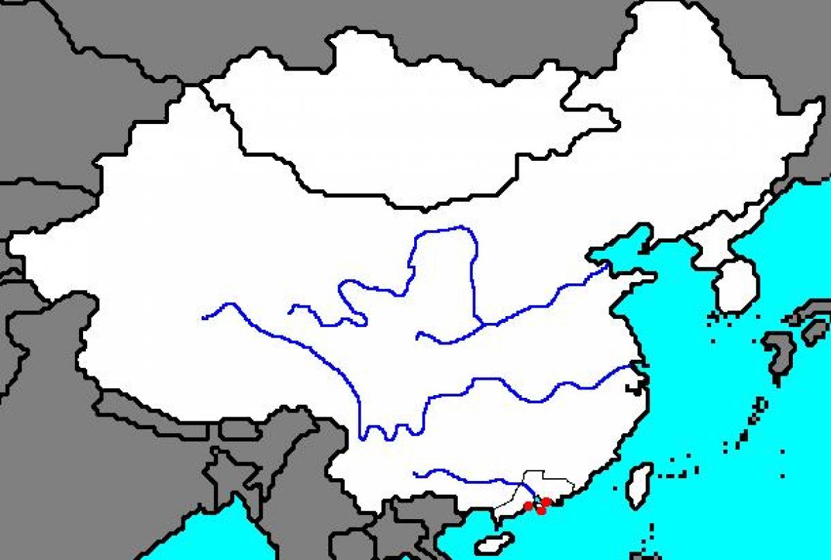 празно карта на античка Кина