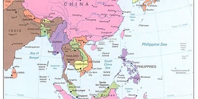 Карта на источна Кина пат
