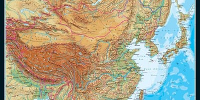 Топографски мапата Кина