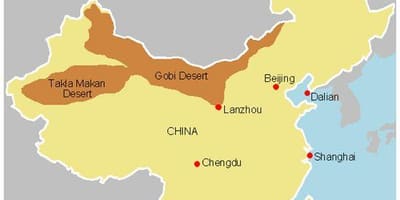 Кина мапата gobi пустината