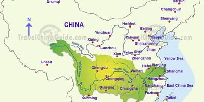 Кина мапата yangtze реката