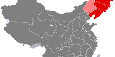 Североисток на Кина мапа