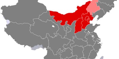 Карта на северна Кина
