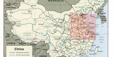 Карта на северна Кина рамнина