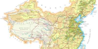 Кина мапата топографија